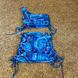 Cutest top and skirt two piece set